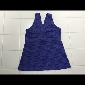 Lululemon purple/blue surplice tank. Size 6